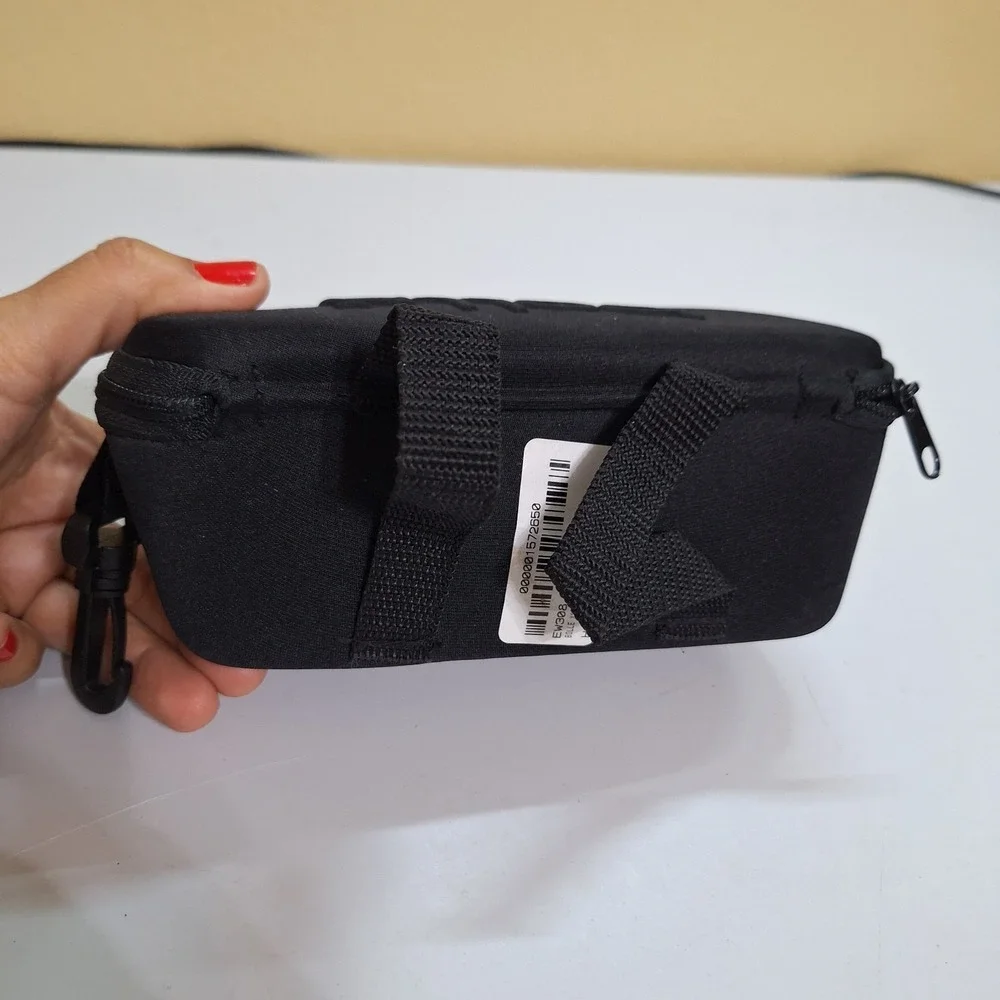 Bolle Tactical Eyewear Case Black Hard Shell Zipper‎ Storage Pouch Belt Clip